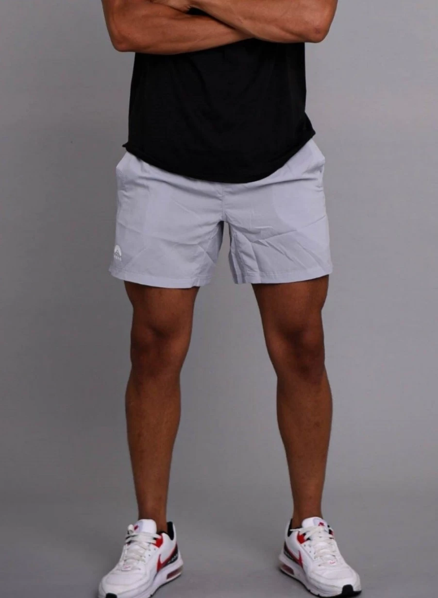 OOSC Men's Last Rep Gym Shorts - Cool Grey Workout Shorts for Men