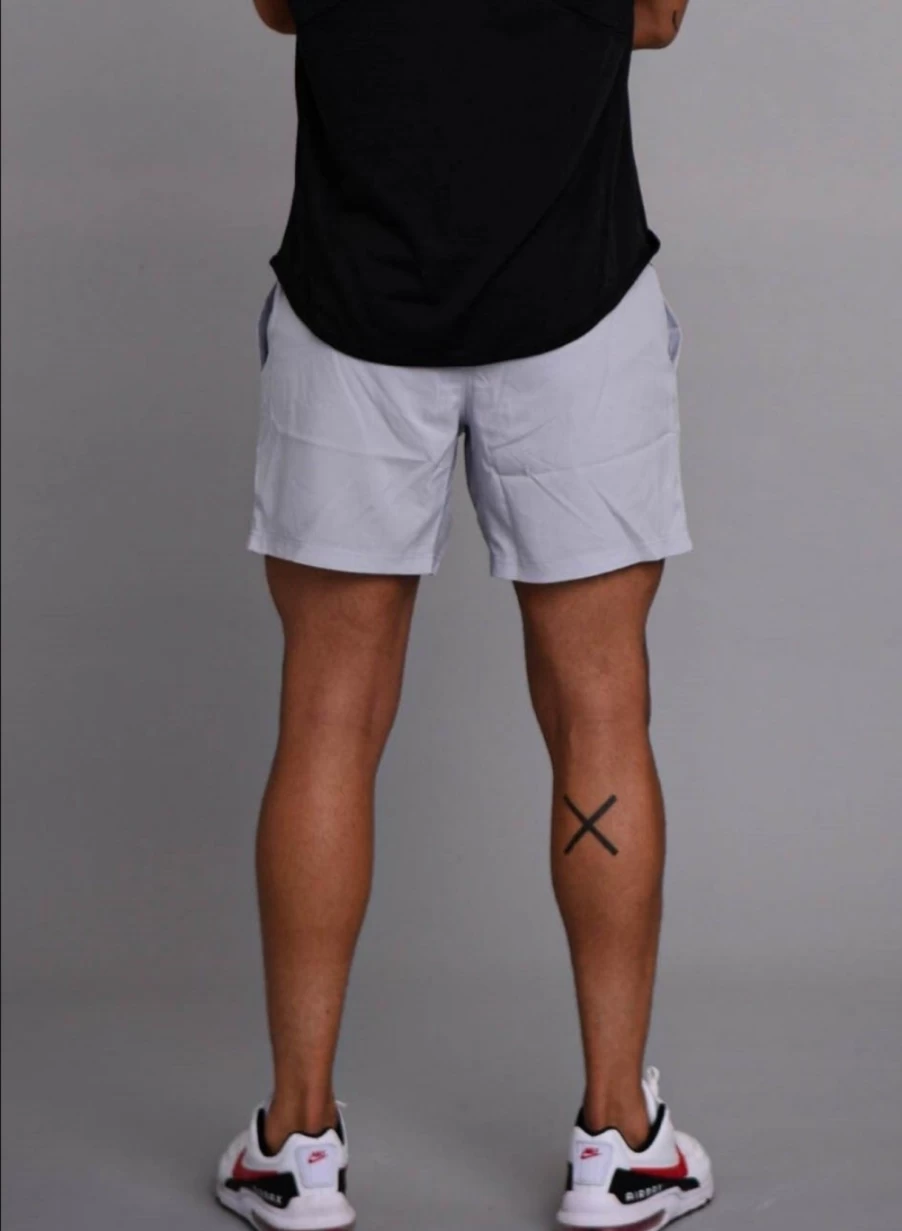 OOSC Men's Last Rep Gym Shorts - Cool Grey Workout Shorts for Men