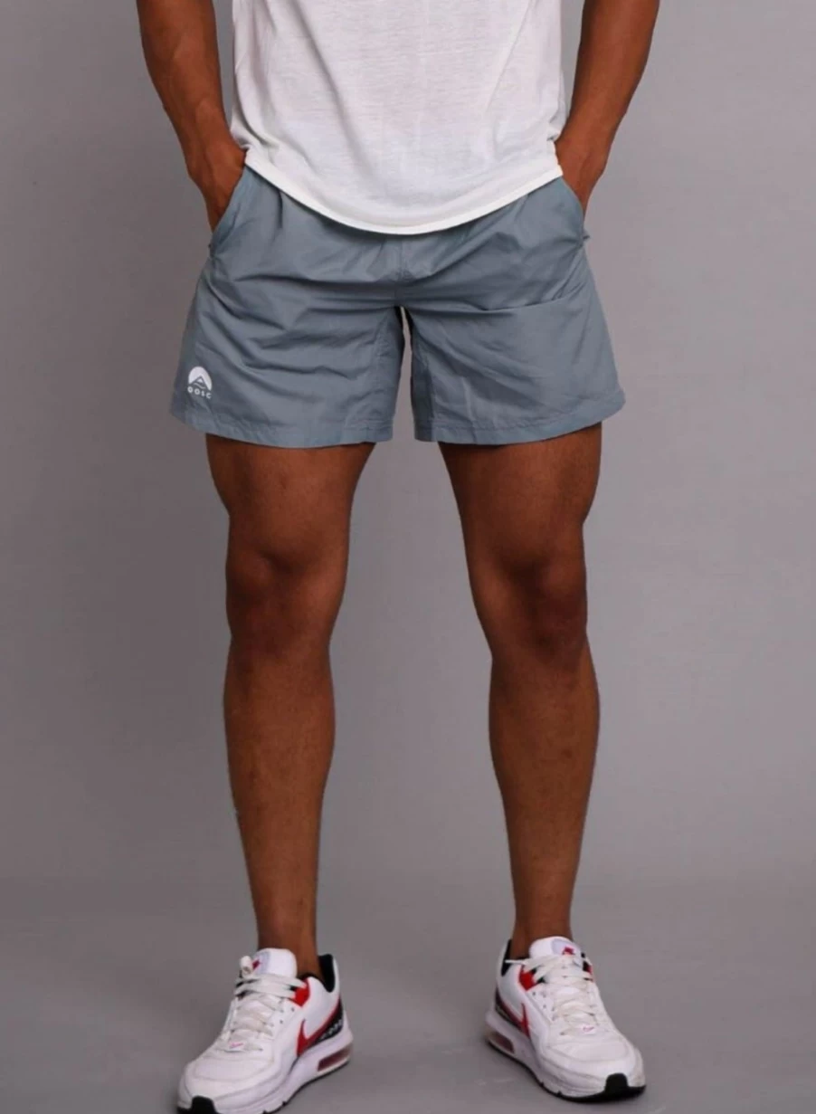 OOSC Men's Last Rep Gym Shorts - Storm Grey Workout Shorts for Men