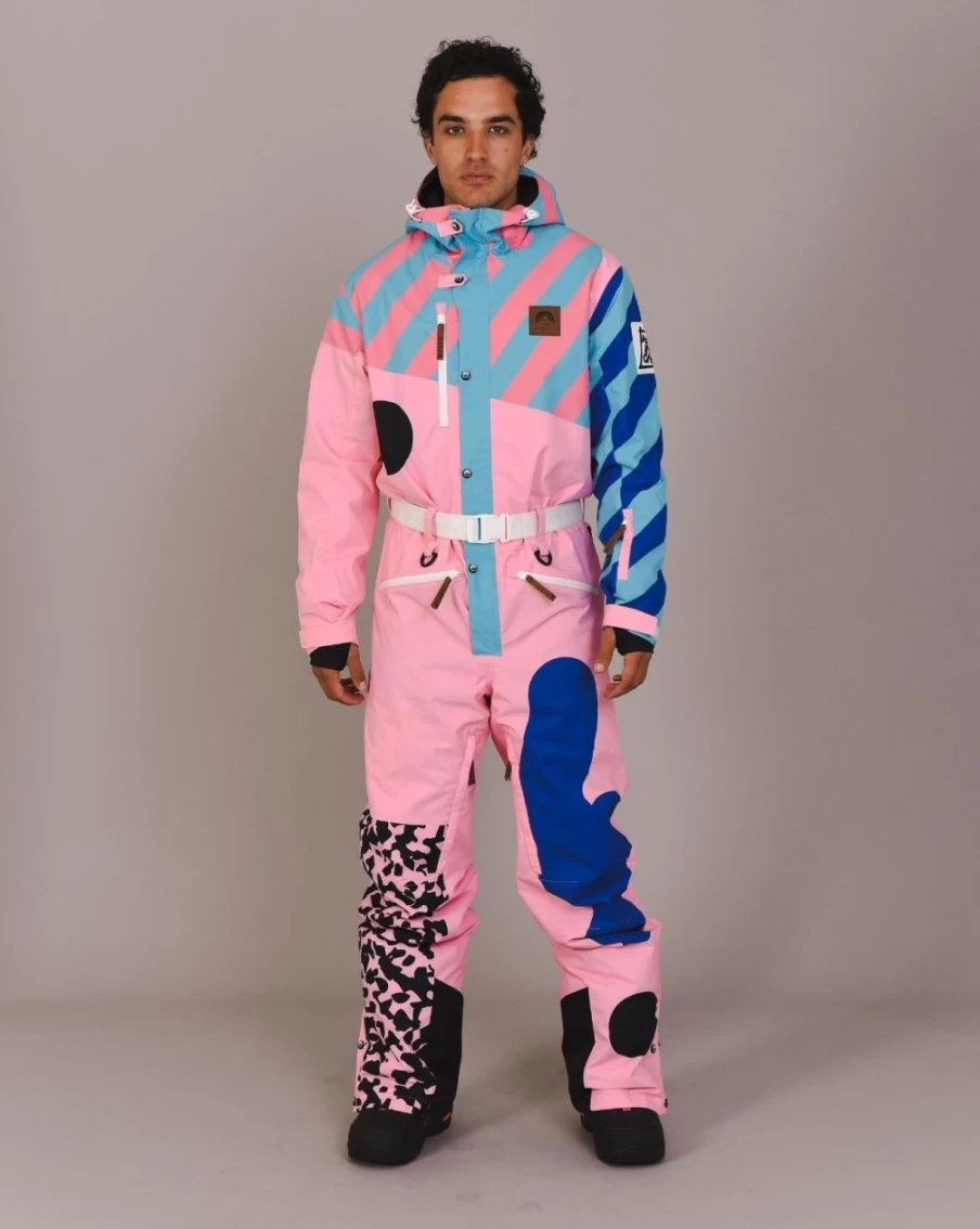 OOSC Unisex Pink Ski Suit - Penfold Design for Men & Women