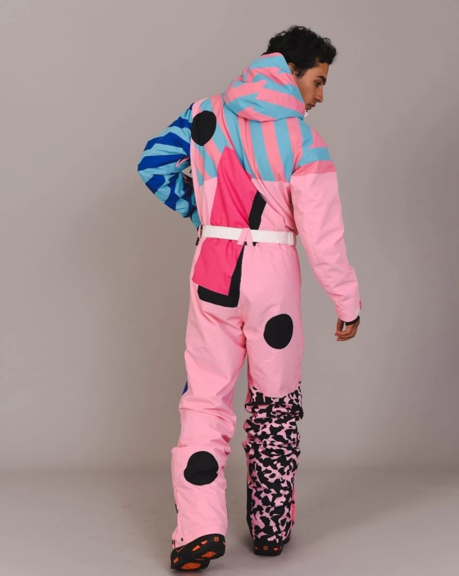 OOSC Unisex Pink Ski Suit - Penfold Design for Men & Women