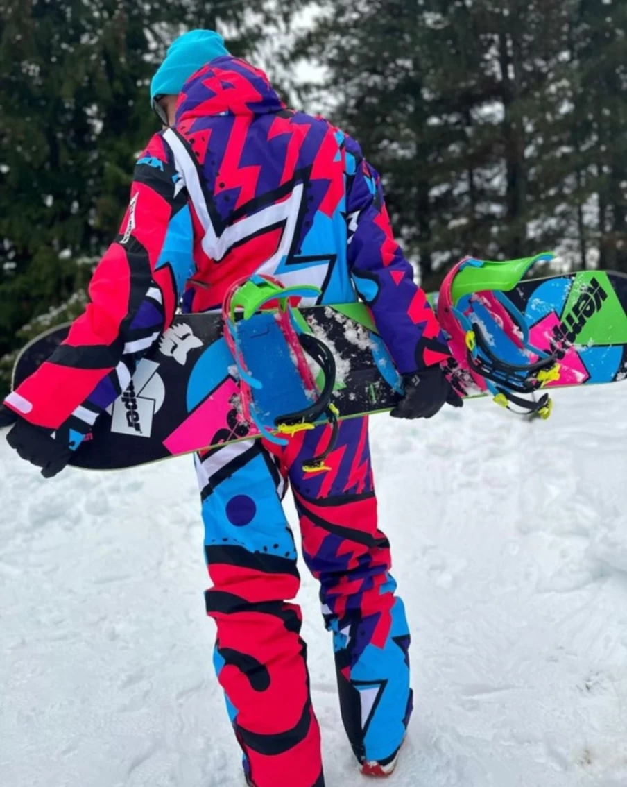 OOSC Men's Fresh Prince Ski Suit - Waterproof Winter Snowsuit for Men & Unisex