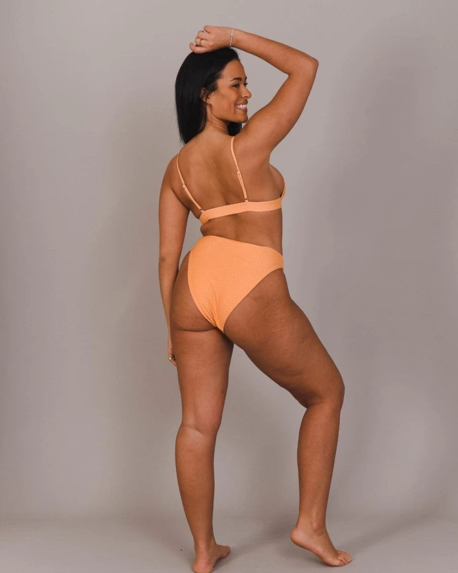 OOSC Women's Tangerine Squeeze High-Waisted Bikini Bottoms - Mile High Cut Swimwear