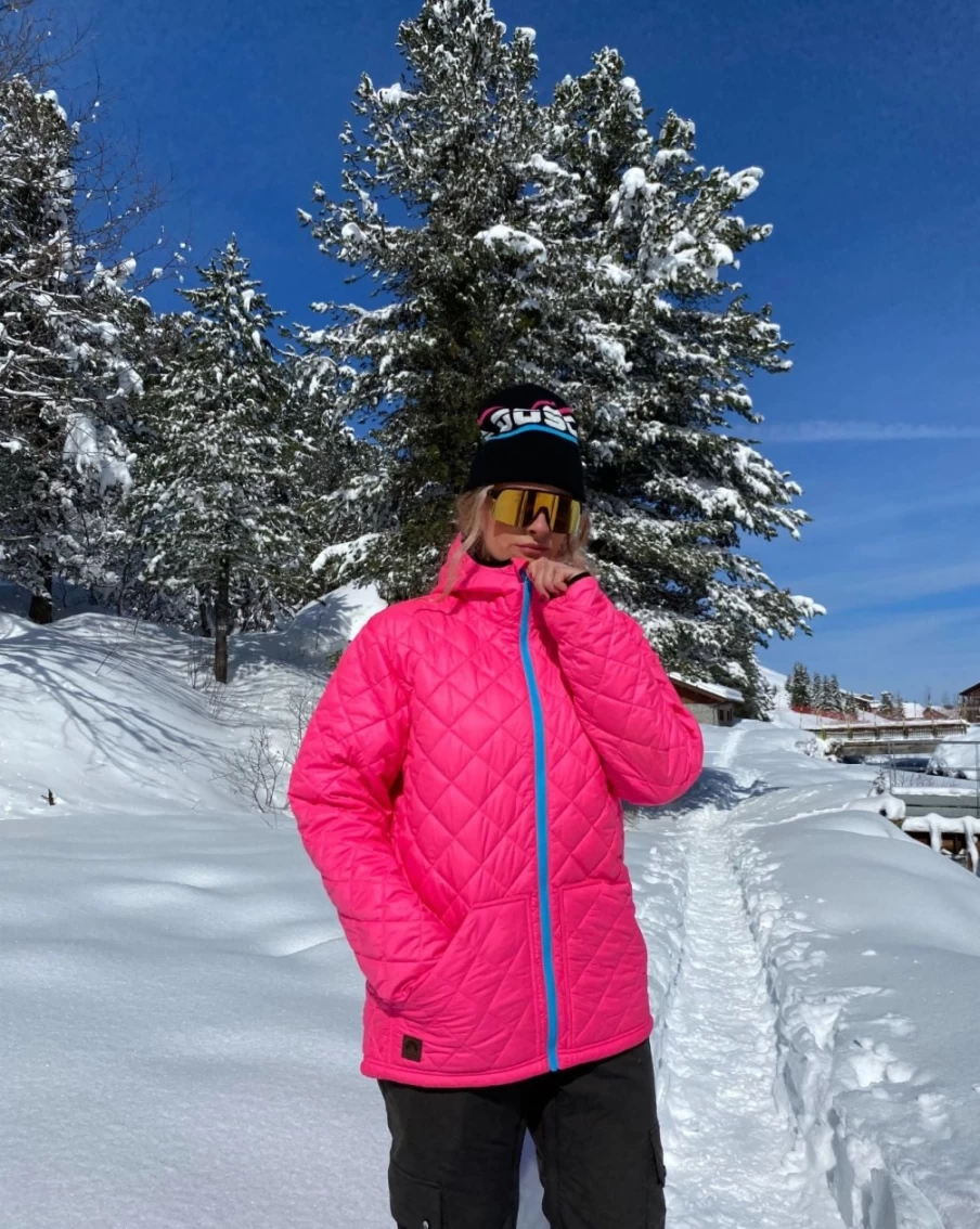 Men's Pink Glacier Thermolite® Insulated Jacket by OOSC - Lightweight Winter Coat for Cold Weather
