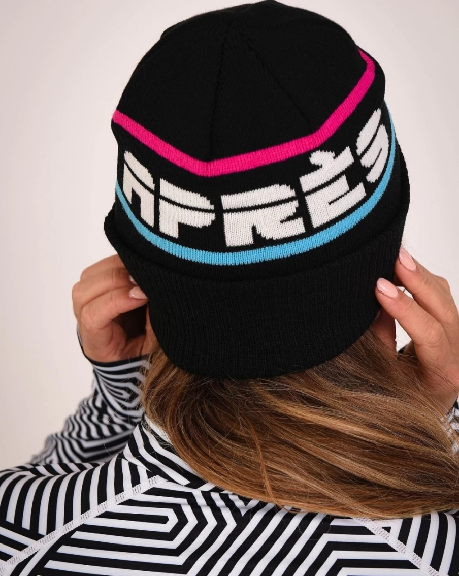 OOSC Men's Apres Beanie - Black, Blue, Pink & White Winter Skull Cap