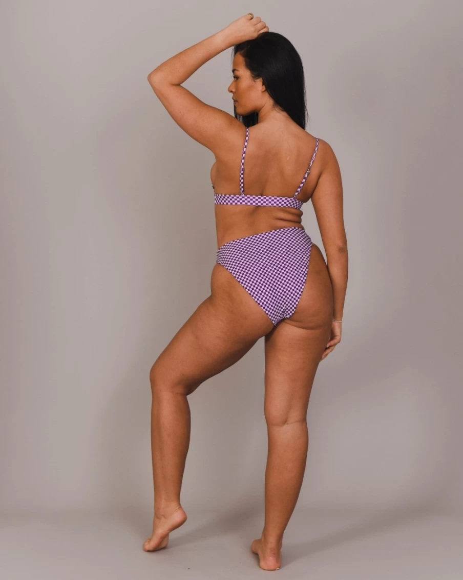 OOSC Women's Checkmate Boost'Em Up Bikini Top - Push-Up Swimwear for Women
