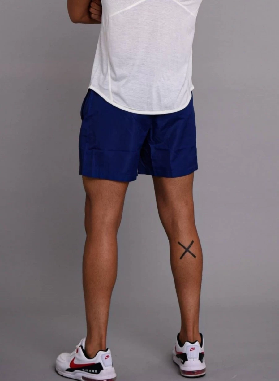 OOSC Men's Gym Shorts - Last Rep Workout Shorts in Navy Blue for Men