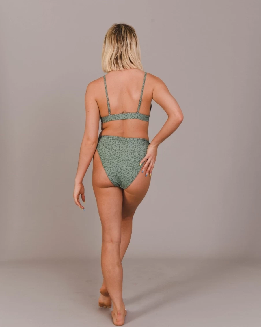 OOSC Women's Sahara Sage High-Waisted Bikini Bottoms | Swimwear Bottom
