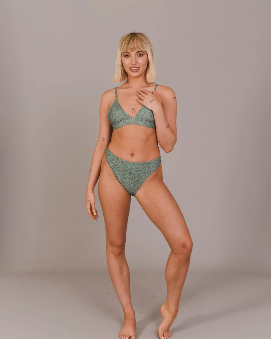 OOSC Women's Sahara Sage High-Waisted Bikini Bottoms | Swimwear Bottom