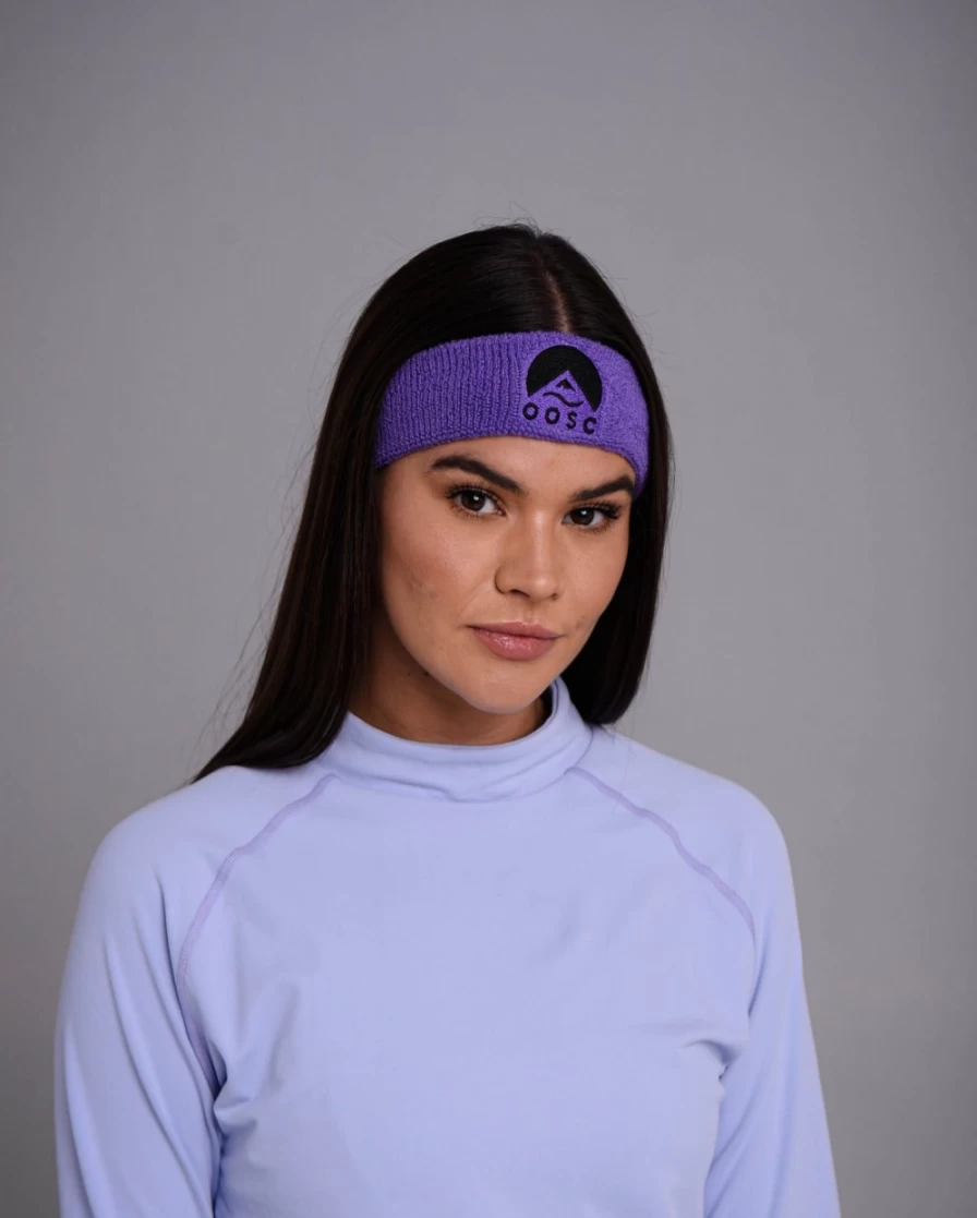 OOSC Men's Fluorescent Purple Headband - Stretchable Sport Band for Running & Workouts