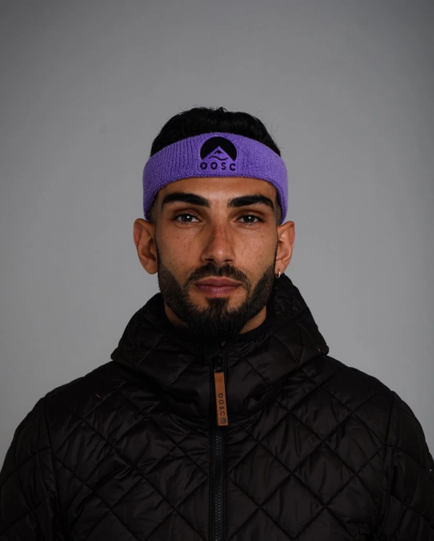OOSC Unisex Fluorescent Purple Headband – Soft Stretchable Comfort for Sports & Fashion