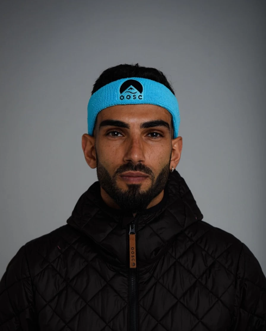 "OOSC Unisex Fluorescent Blue Headband – Lightweight & Comfortable Hair Accessory"