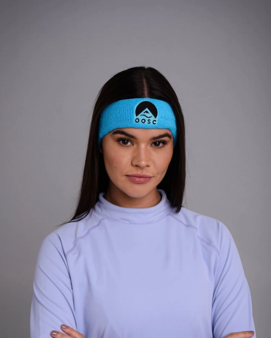 "OOSC Unisex Fluorescent Blue Headband – Lightweight & Comfortable Hair Accessory"