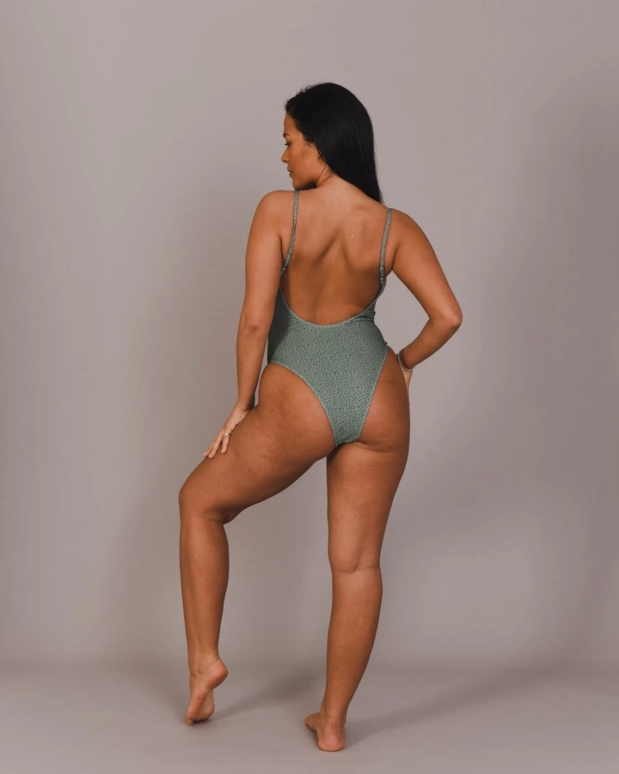 OOSC Women's Sahara Sage One-Piece Swim Suit - Trendy Bathing Suit for Women