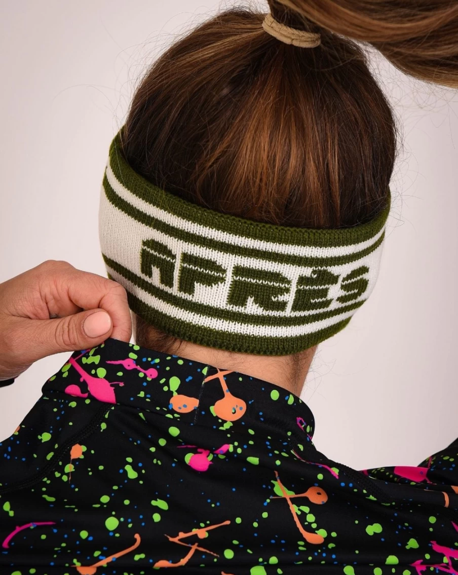 OOSC Unisex Apres Headband - Khaki & White Stylish Comfort for All
