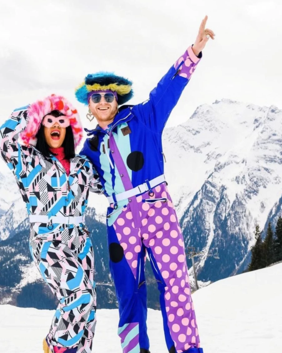 OOSC Men's Blue Ski Suit - Penfold Inspired Winter Sports Outfit
