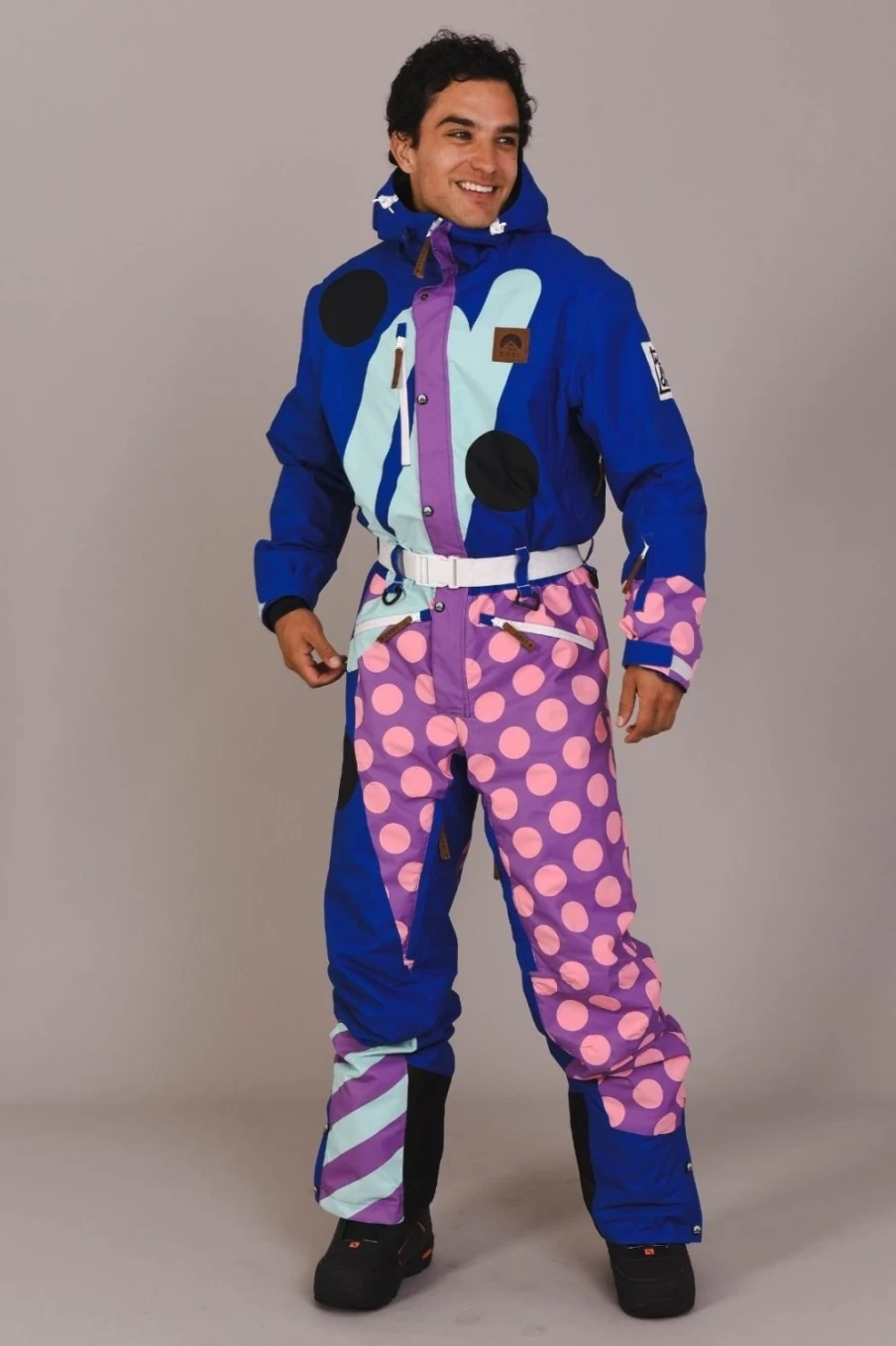 OOSC Men's Blue Ski Suit - Penfold Inspired Winter Sports Outfit