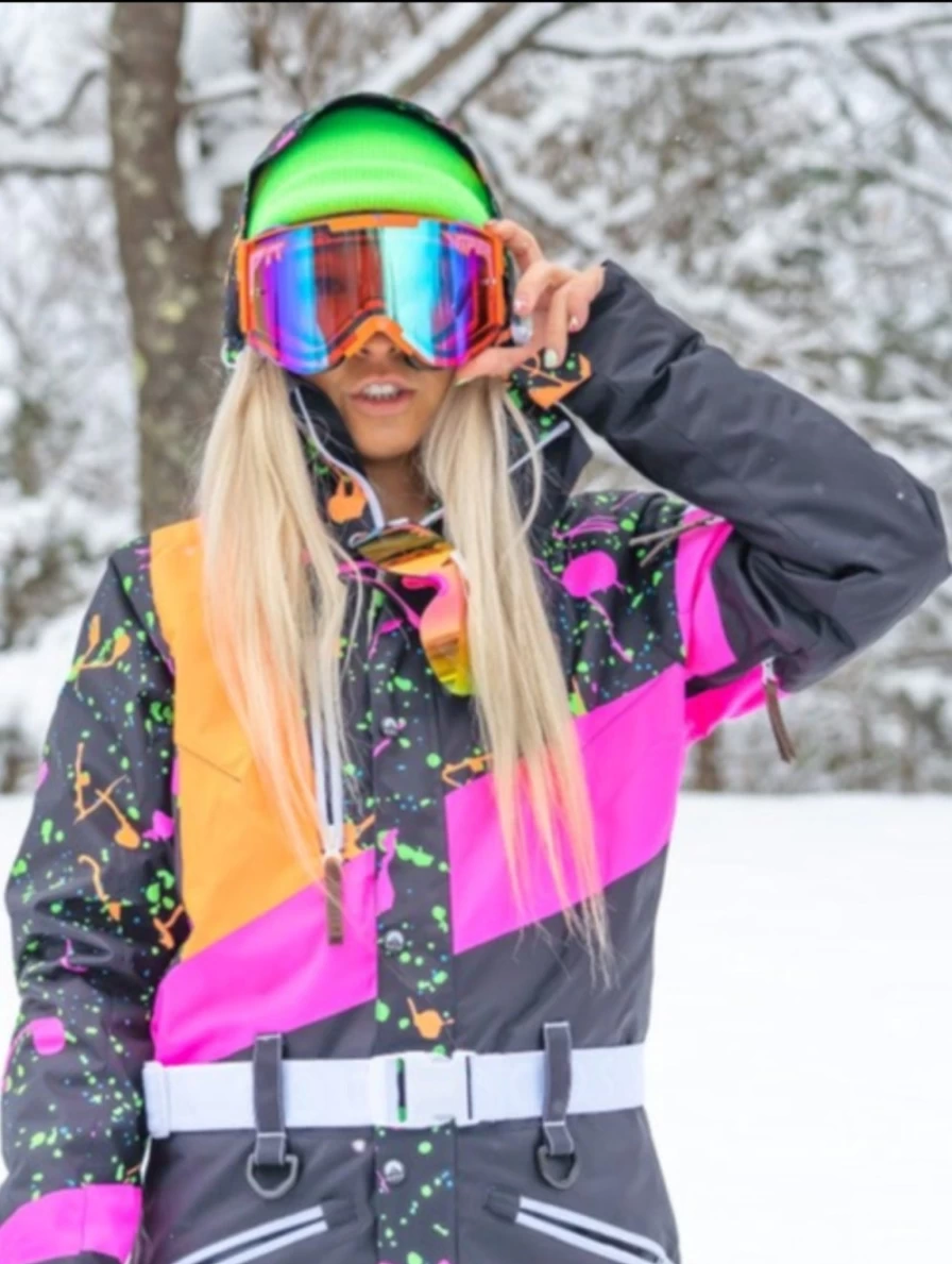 OOSC Unisex Retro Ski Suit - 90s Inspired Snow Outfit for Men & Women