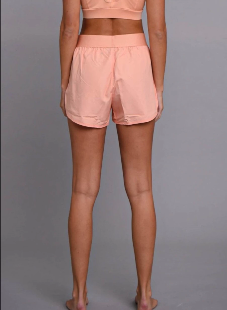 OOSC Women's Peach Fly Loose Fit Training Shorts for Comfort & Style
