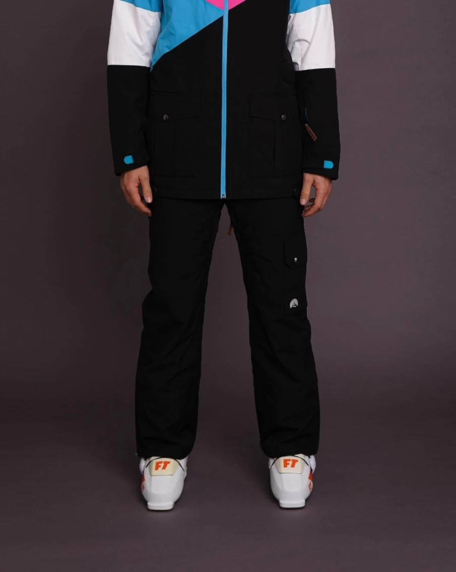 OOSC Men's Waterproof Ski & Snowboard Pants - Black - Winter Sports Gear for Men