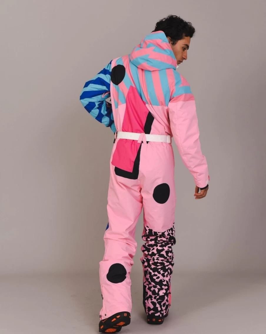 OOSC Men's Pink Ski Suit - Penfold In Pink Winter Sports Outfit