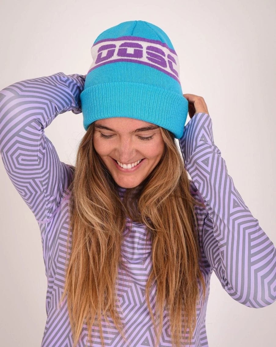 OOSC Men's Apres Beanie - Blue, Purple, White Winter Skull Cap