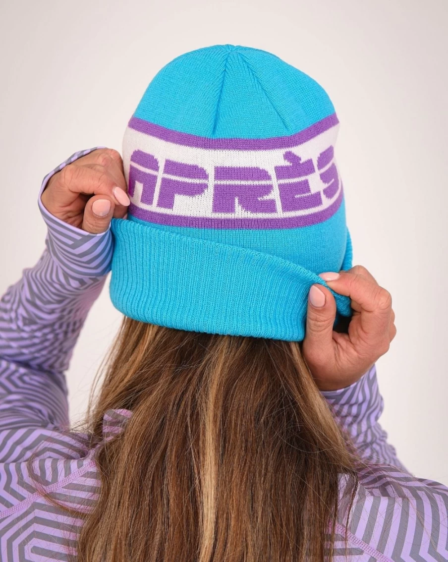 OOSC Men's Apres Beanie - Blue, Purple, White Winter Skull Cap