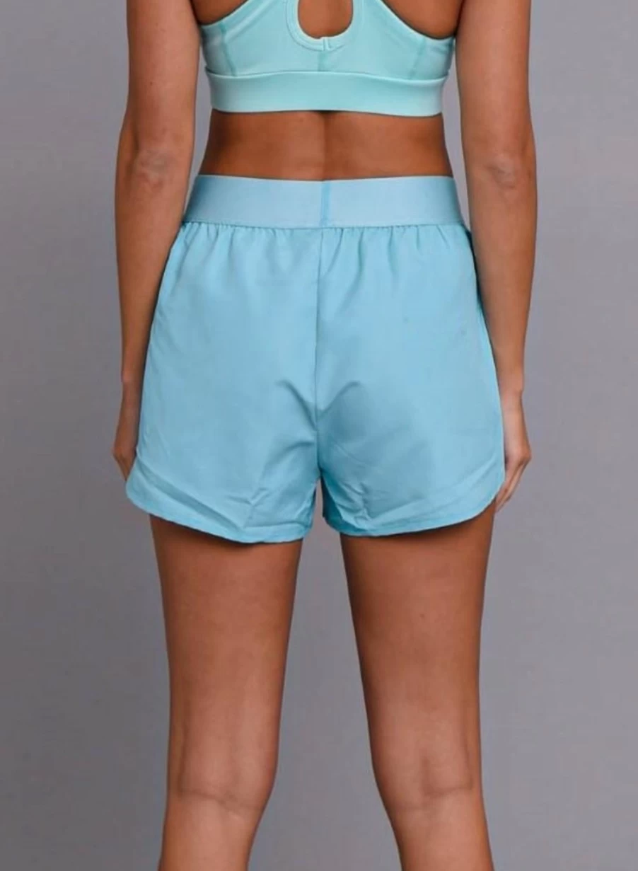 OOSC Women's Fly Loose Fit Training Shorts in Turquoise for Comfort & Performance