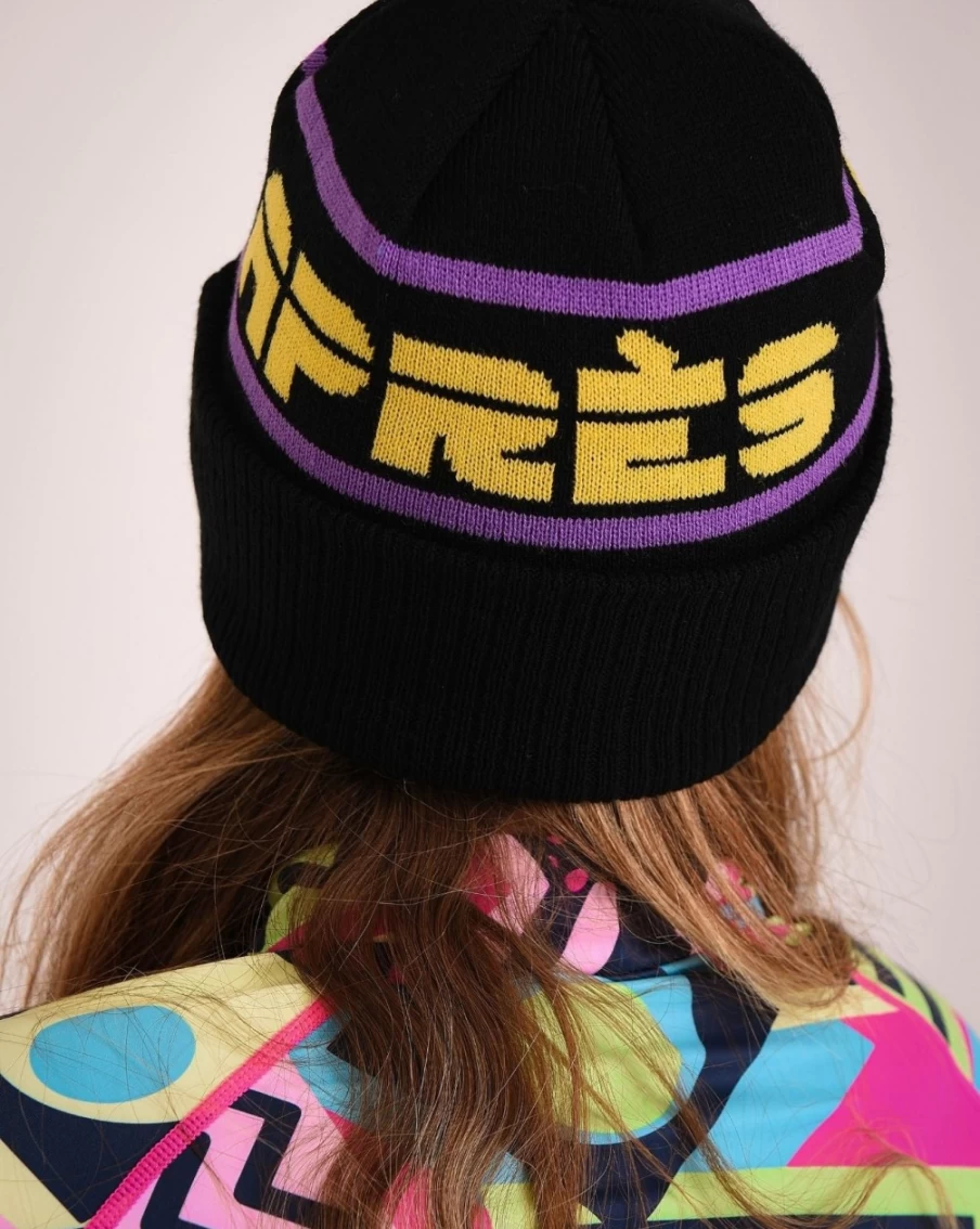 OOSC Men's Apres Beanie - Black, Purple, Yellow Winter Skull Cap for Cold Weather